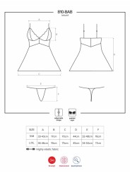 Babydoll Setje Met Kant - Wit