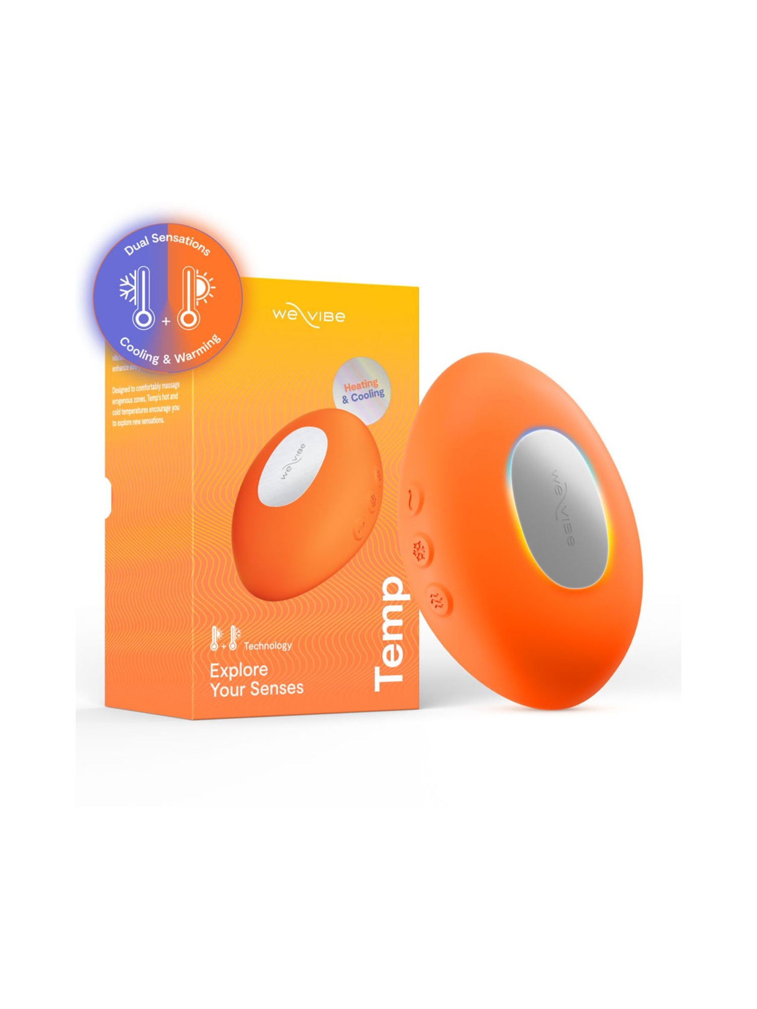 We-Vibe - Temp Lay-On Vibrator - Tangerine