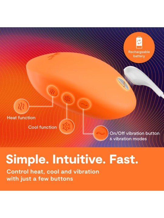 We-Vibe - Temp Lay-On Vibrator - Tangerine