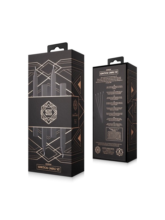Rosy Gold - Seduction Candle Set - Zwart