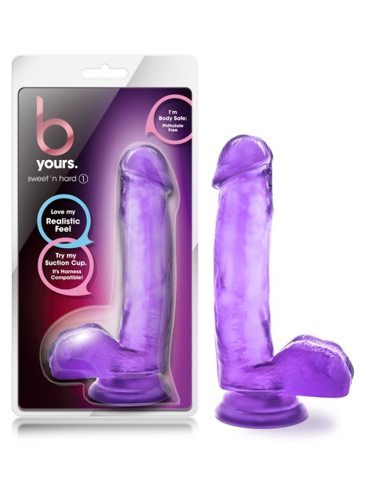 B Yours Sweet 'N Hard Realistic Dildo - Purple