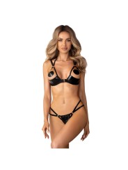 Obsessive – Keira Lise 2-Delige Open Set – Zwart