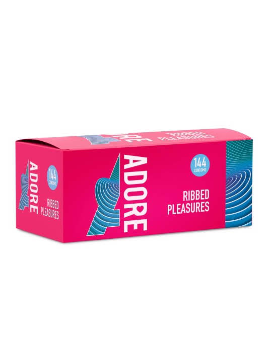 Adore Ribbed Pleasure condoms 144 pcs
