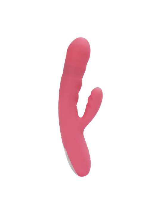 SVAKOM - Avery Thrusting Rabbit Vibrator - Strawberry Pink