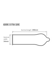 Adore Extra Sure Condooms - 144 stuks