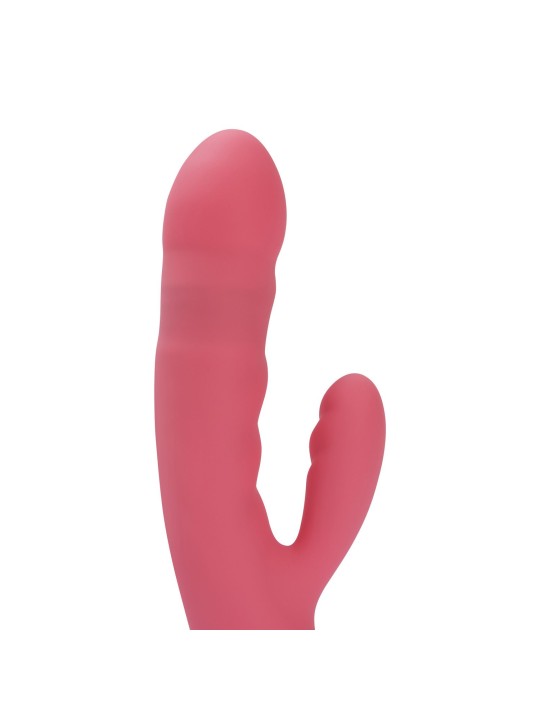 SVAKOM - Avery Thrusting Rabbit Vibrator - Strawberry Pink