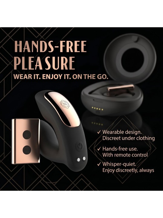Rosy Gold – Wearable Vibrator with Luxury Charging Case – Black