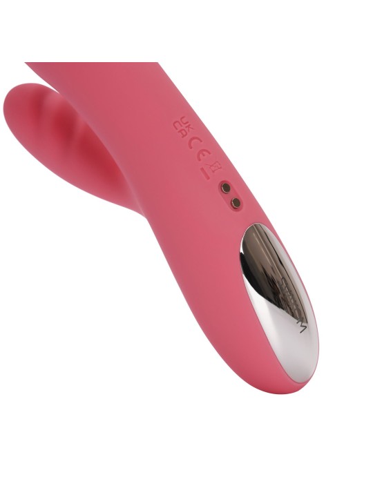 SVAKOM - Avery Thrusting Rabbit Vibrator - Strawberry Pink