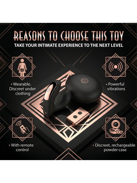 Rosy Gold – Wearable Vibrator with Luxury Charging Case – Black