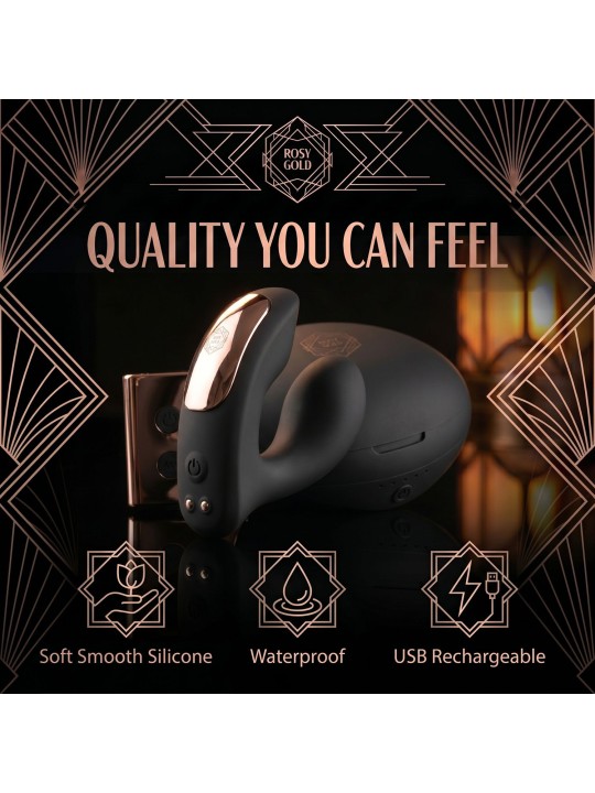 Rosy Gold – Wearable Vibrator with Luxury Charging Case – Black