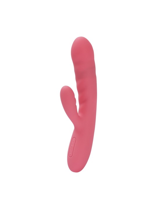 SVAKOM - Avery Thrusting Rabbit Vibrator - Strawberry Pink
