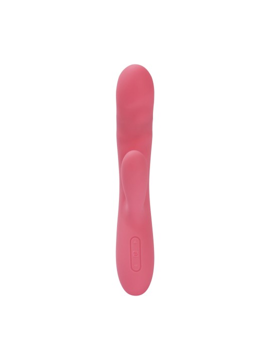 SVAKOM - Avery Thrusting Rabbit Vibrator - Strawberry Pink