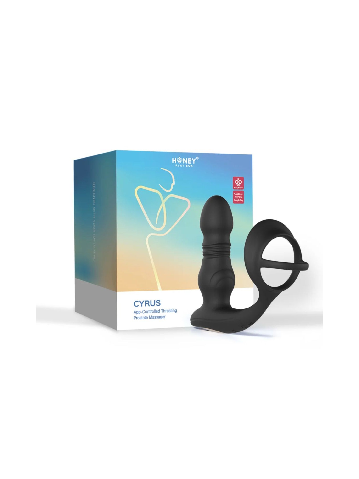 HoneyPlayBox – Cyrus Thrusting Prostate Vibrator – Zwart