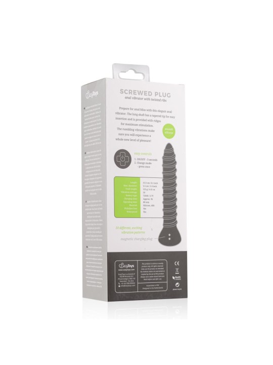 Screwed Plug Anaal Vibrator - Large