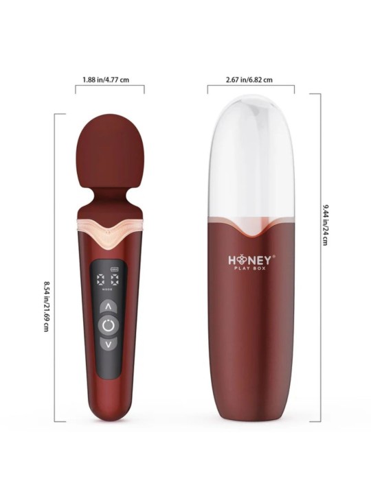 HoneyPlayBox – Stormi Heating Wand Vibrator – Rood