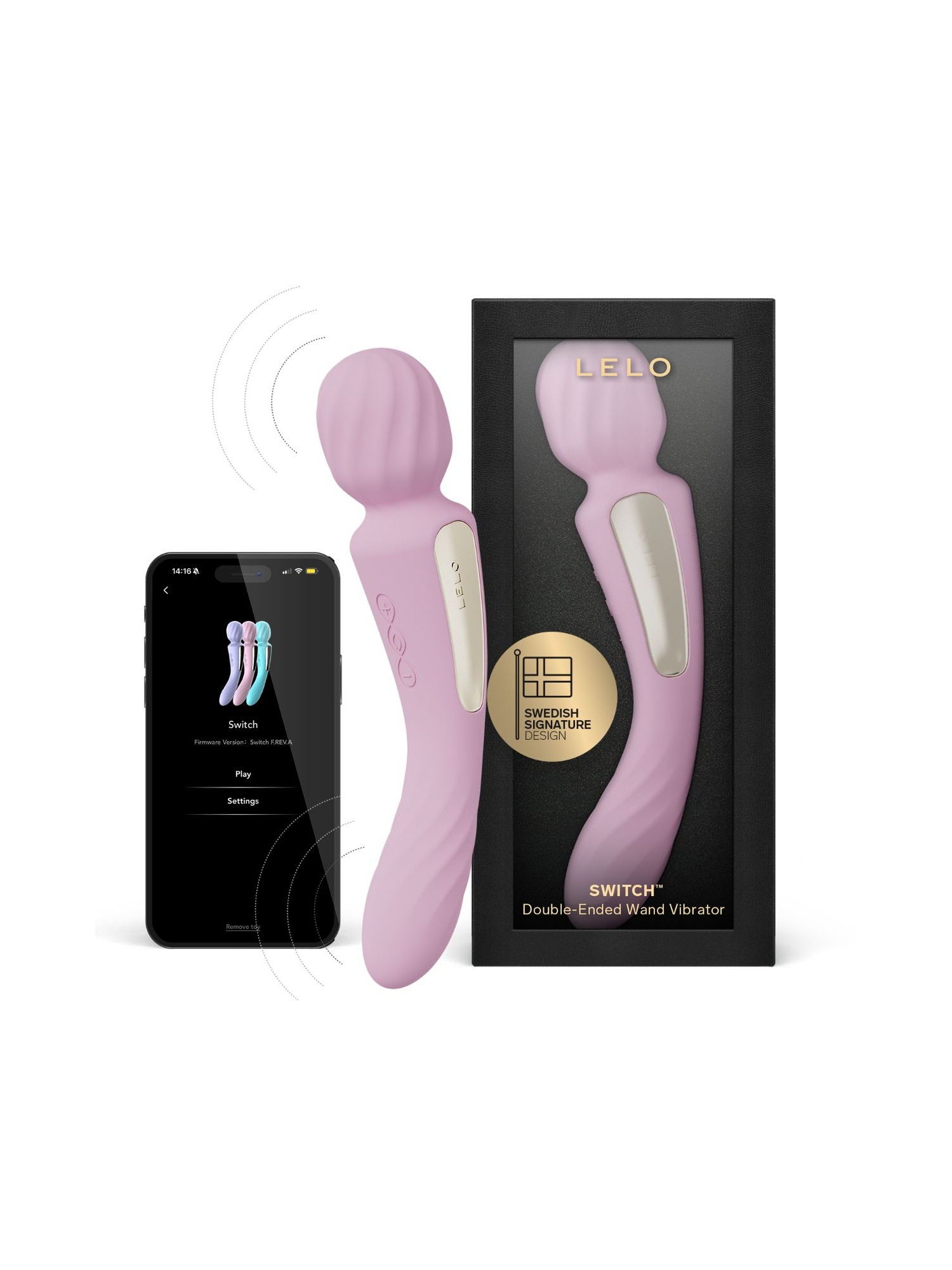 LELO - SWITCH Double Wand Vibrator - Soft Pink