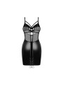 Obsessive – Dominna Chemise & Thong – Zwart