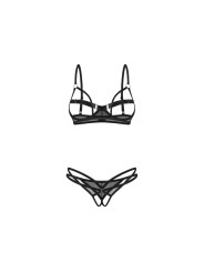 Obsessive – Euridia 2-delige Crotchless Set – Zwart
