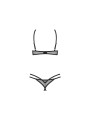 Obsessive – Euridia 2-delige Crotchless Set – Zwart