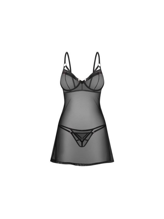 Obsessive – Euridia Chemise & Tanga – Black