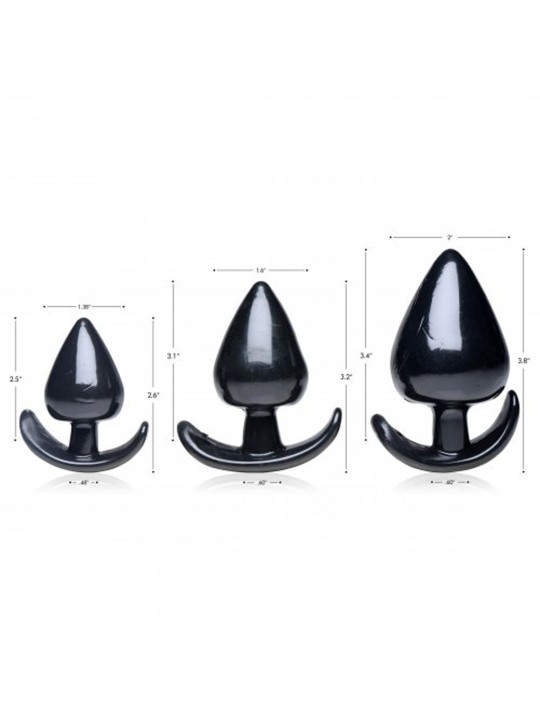 Triple Spades Driedelige Buttplug Set