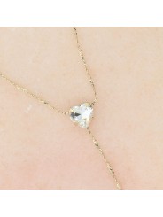 Otazu - Love Anklet Crystal Heart - Transparent