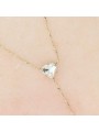 Otazu - Love Anklet Crystal Heart - Transparent