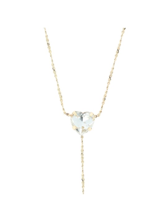 Otazu - Love Anklet Crystal Heart - Transparent