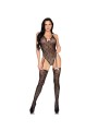 Leg Avenue – Teddy with Attached Stockings – Black