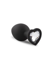 Siliconen Buttplug Set Met Diamantjes - Hart
