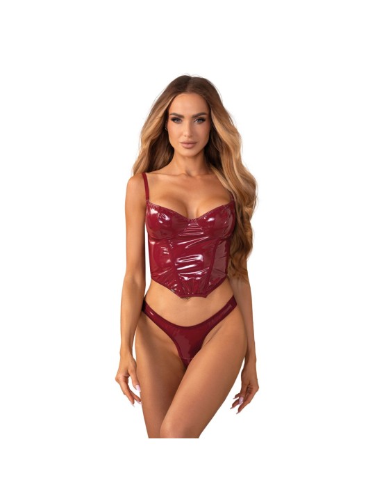Obsessive - Redya Corset and Thong - Red