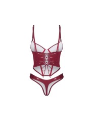 Obsessive - Redya Corset and Thong - Red