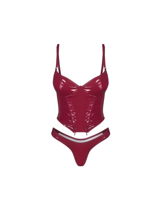 Obsessive - Redya Corset and Thong - Red