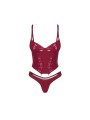 Obsessive - Redya Corset and Thong - Red