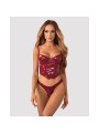 Obsessive - Redya Corset and Thong - Red