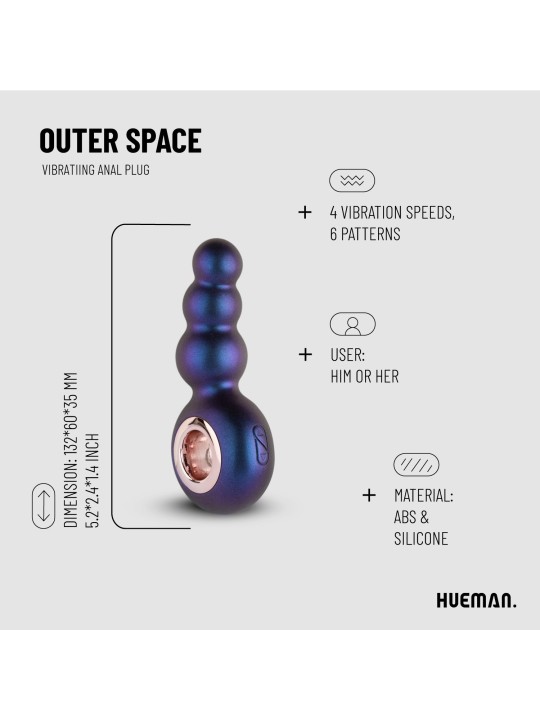 Hueman - Outer Space Vibrating Anal Plug