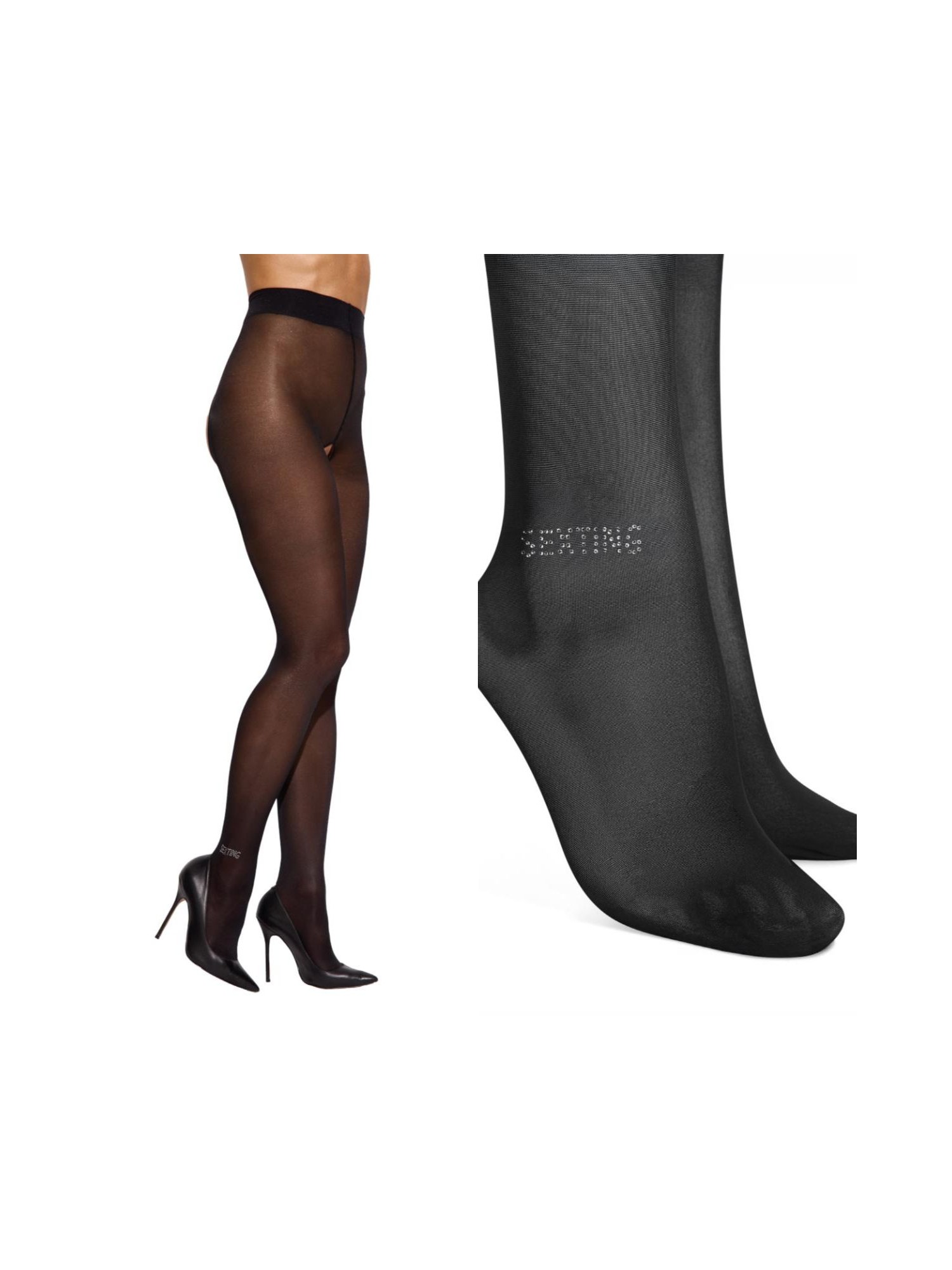 Obsessive - Norless Sexy Panty Open Kruis - Zwart