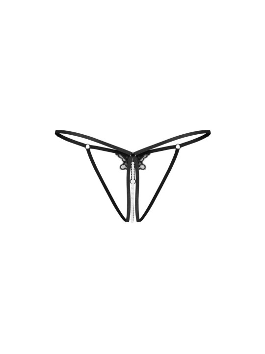 Obsessive - Selisme Crotchless Thong - Black