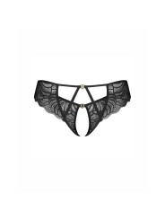 Obsessive - Divienne Crotchless Thong - Black