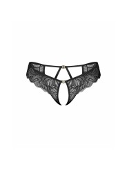 Obsessive - Divienne Crotchless Thong - Black