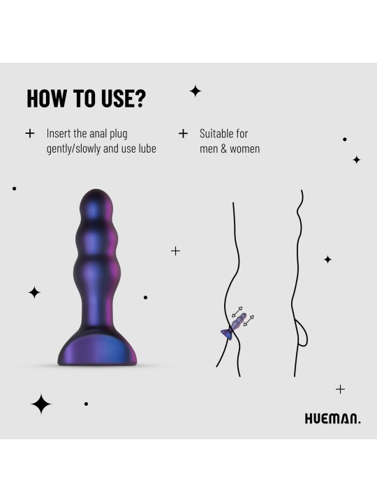 Hueman - Space Invader Vibrerende en Stotende Buttplug