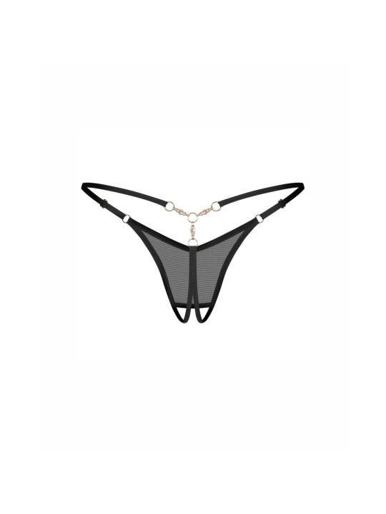 Obsessive - Oxaria Crotchless Thong - Black