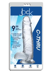 Jock C-Thru Transparante Dildo - 27 cm.