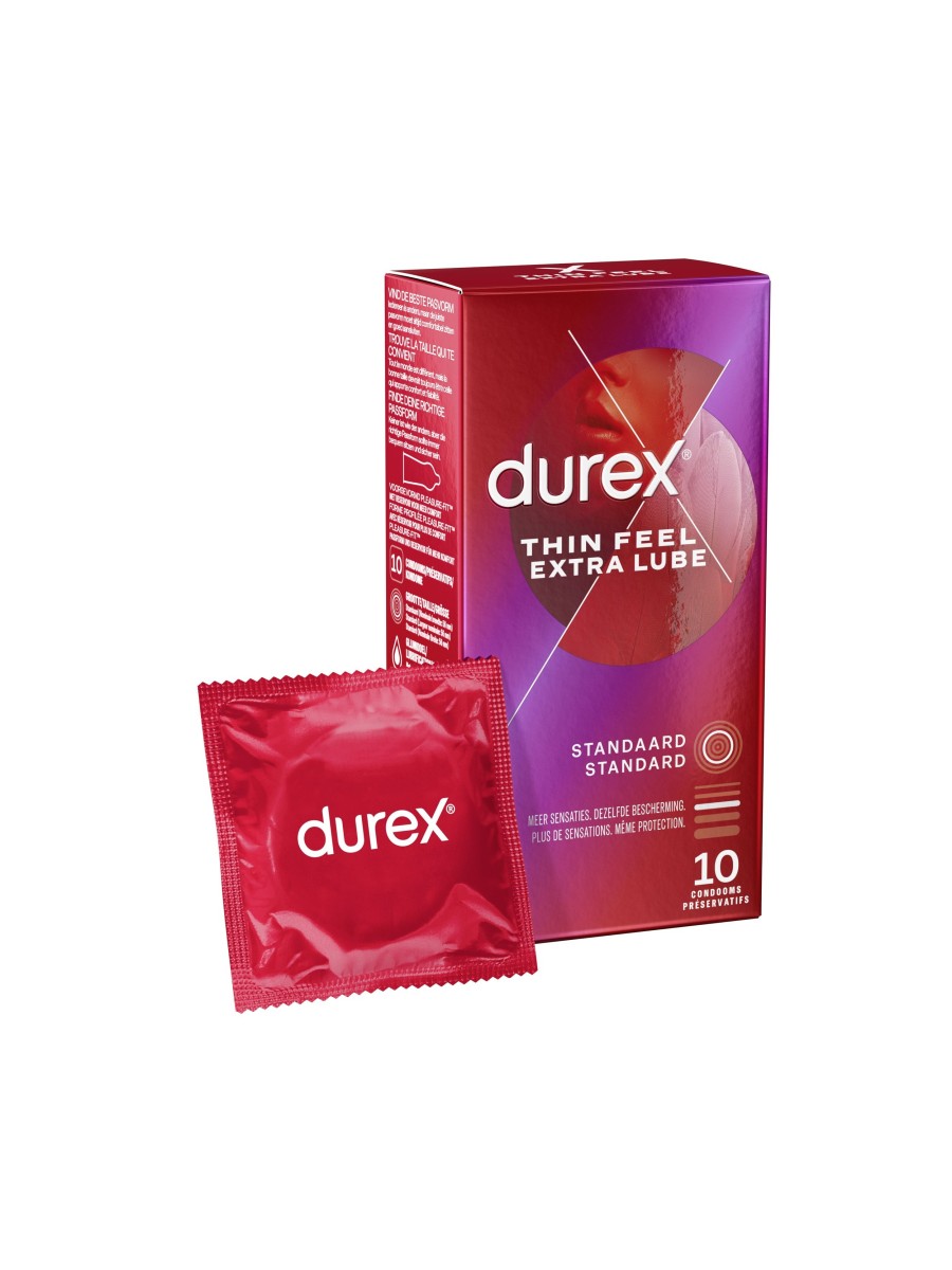Durex Thin Feel Extra Glijmiddel - 10 stuks