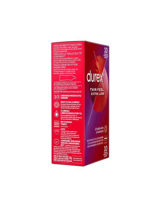 Durex Thin Feel Extra Glijmiddel - 10 stuks