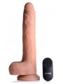 Vibrerende & Stotende Realistische XL Dildo met Zuignap en Ballen -16.5 cm
