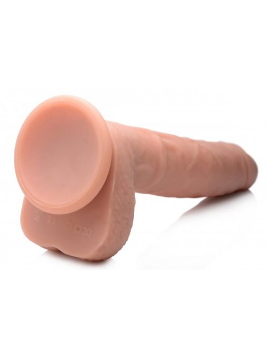 Vibrerende & Stotende Realistische XL Dildo met Zuignap en Ballen -16.5 cm