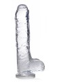 Jock C-Thru Transparante Dildo - 25 cm.