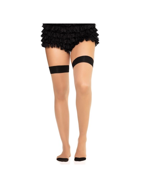 Leg Avenue - Hold-Up Stockings With Seam - Nude