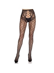 Leg Avenue - Netpanty Met Open Kruis - Zwart